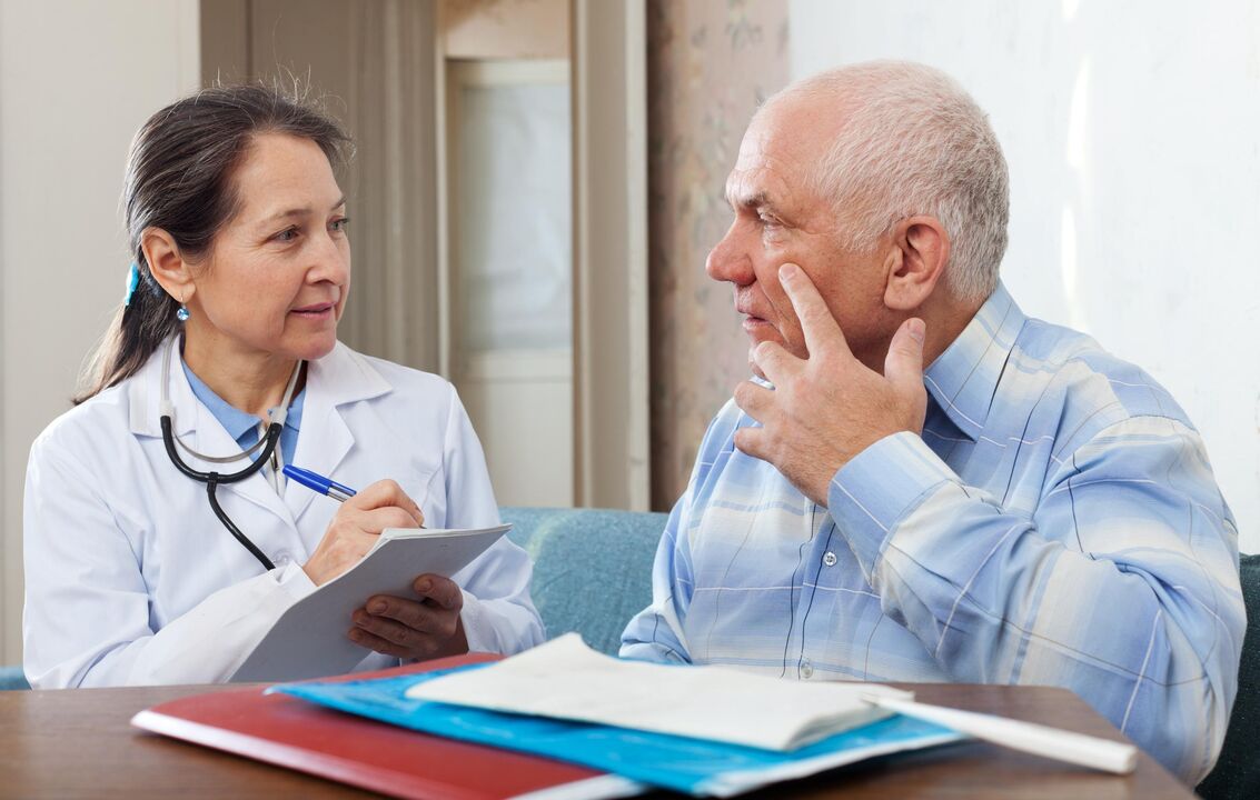 Doctor's consultation with prostatitis